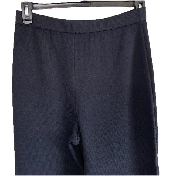 St. John Collection Santana Knit Flat Front Pants SP 07 GRP 1 Black Size 10 - Picture 4 of 12